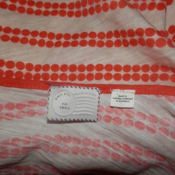 Postmark Anthropologie Top Small Orange Stripe Dot - Picture 4 of 4